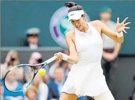  ?? FOTO: EFE ?? Garbiñe Muguruza, en la lucha por el nº 1 mundial tras ganar Wimbledon