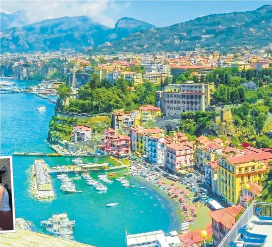  ??  ?? SAIL FOR THE SUN: Sorrento, drenched in the lively colours of the Med, is a divine place to be led around the market stalls and delis of the cool backstreet­s