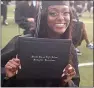  ?? SUBMITTED PHOTO ?? A Strath Haven graduate proudly displays her diploma at commenceme­nt Thursday.