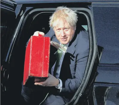  ?? PICTURE: PA WIRE ?? SWIFT EXIT:
Boris Johnson en route to a flight to Kiev, where he was due to meet Ukrainian president Volodymyr Zelensky.