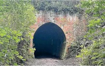  ??  ?? The Tunnel Hill rail tunnel was excavated by hand in 1891.