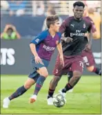  ??  ?? Riqui Puig, en 2018 ante el Milan.