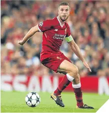  ??  ?? ■
Liverpool midfielder Jordan Henderson.