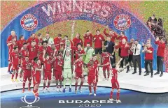  ?? AFP ?? Bayern Munich celebrate after winning the Uefa Super Cup in Budapest.