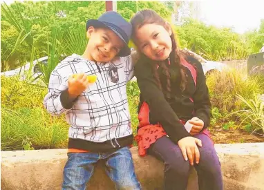  ?? COURTESY OF LEAH NIELSEN ?? Joel Anthony, 6, with his sister Ariana, 9. Both children were critically injured in a crash with a police officer Monday evening, and their family has decided to take Joel off life support.