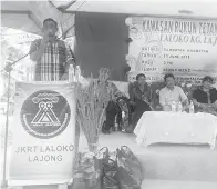  ??  ?? UCAPAN daripada Mohd Nasir Adli, Penolong Pegawai Perpaduan Matunggong.