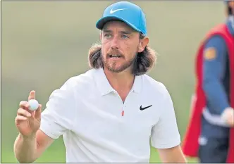  ??  ?? England’s Tommy Fleetwood is the man closest to Lowry