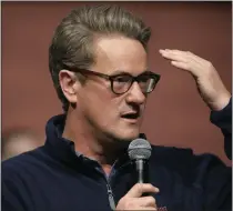  ?? STEVEN SENNE — THE ASSOCIATED PRESS ?? MSNBC anchor Joe Scarboroug­h, shown in 2017, takes questions from an audience at a forum at the John F. Kennedy School of Government.