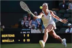  ?? Foto: AFP ?? 2019 gewann Kiki Bertens in Wimbledon gegen Mandy Minella. Nun könnte es in Luxemburg zum Wiedersehe­n kommen.