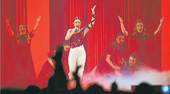  ?? Foto: EP ?? Blanca Paloma durante su actuación en la final del Festival de Eurovisión.