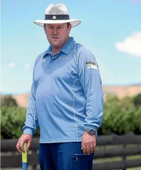  ?? PHOTO: SCOTT HAMMOND/FAIRFAX NZ ?? Marlboroug­h cricket umpire Andrew Holdaway relished his Finnish experience.