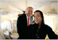  ?? Submitted photo ?? Profession­al photograph­er Gene Ho, foreground, is shown with former President Donald Trump. Photo is courtesy of Gene Ho via the Garland County Republican Party.