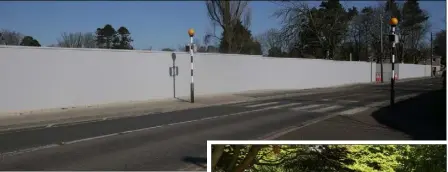  ??  ?? Hoarding has been erected at the site on the Clonard Road (above),