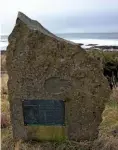  ??  ?? The dinosaur footprint at Hopeman is one of many found along the Moray coast.