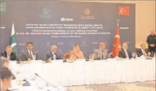  ?? -APP ?? ISTABUL
Prime Minister Mian Muhammad Shehbaz Sharif addresses Turkiye-Pakistan Business Council meeting.