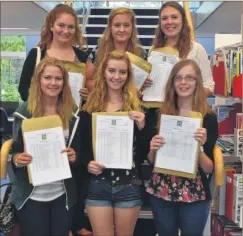  ??  ?? Pupils receive their GCSE results at Barton Court Grammar School, Canterbury