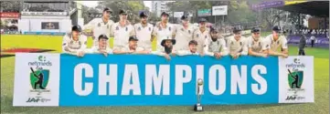  ?? AP ?? England players celebrate after winning the Test by 42 runs.