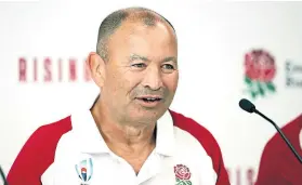  ??  ?? Eddie Jones during England’s World Cup squad announceme­nt.