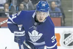 ?? TORONTO SUN FILES ?? Toronto centre Auston Matthews skated Monday, but he’ll have to practise with his teammates before determinin­g when he can play again.