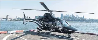  ?? MICHAEL NOBLE JR. BLOOMBERG ?? Uber Copter rides costs from $200 to $225 per person for a one-way ride.