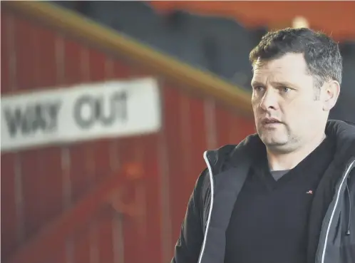  ??  ?? 0 Graeme Murty at Firhill for last night’s Glasgow Cup final where Rangers Under-17s beat Celtic Under-17s 3-0.