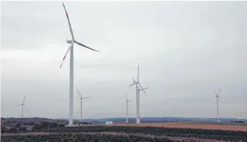  ?? FOTO: MAIKE WOYDT ?? Das beschädigt­e Rotorblatt der Windkrafta­nlage ist inzwischen ersetzt.