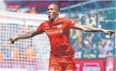  ?? /IMAGO7 ?? Luis Quiñones celebra el segundo gol de Toluca ayer frente a Pachuca en el Nemesio Díez.