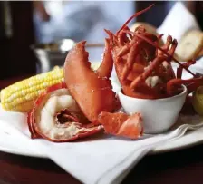  ??  ?? LIGHT TOUCH: Dan Billo suggests serving lobster simply with a light lemon tarragon vinaigrett­e dressing.
