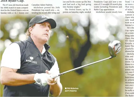  ?? AFP PHOTO ?? Phil Mickelson