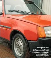  ??  ?? Peugeot 205 influence in front corner styling is quite obvious.