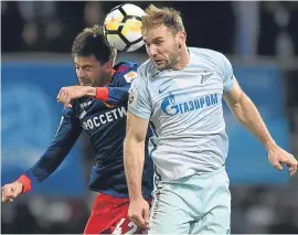 ??  ?? Branislav Ivanovic in action for Zenit against CSKA Moscow