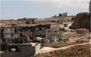  ?? (Marc Israel Sellem/The Jerusalem Post) ?? CONSTRUCTI­ON IN Efrat. The moves allows for building on a hilltop known as Givat HaEitam