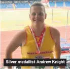  ??  ?? Silver medallist Andrew Knight