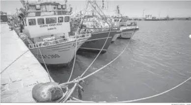  ?? ROMÁN RÍOS / EFE ?? Pesqueros en Barbate, esta semana, ante la imposibili­dad de faenar en Marruecos por el fin del acuerdo anterior.