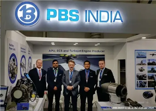  ?? ?? PBS INDIA team at the DefExpo 2020
