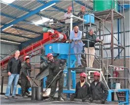  ?? ?? Arthur Mabasa and members of his team at Revolution­ary Road Solutions