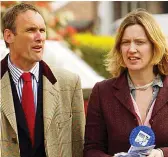  ??  ?? Amber Rudd with ex-husband A A Gill