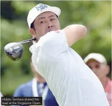  ??  ?? Hideto Tanihara shared the lead at the Singapore Open.