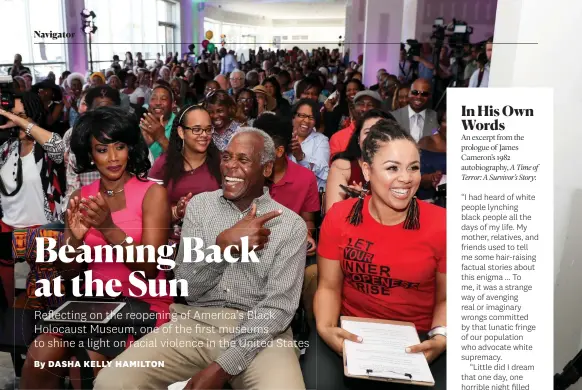  ??  ?? Above: Actor Danny Glover (center) came to Milwaukee to celebrate the grand reopening of America’sBlack Holocaust Museum.Below: The museum is located at the site of the Griot Apartments (2235 N. Vel Phillips Ave.).