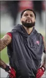  ?? MARGARET BOWLES ?? Tampa Bay Buccaneers wide receiver Mike Evans ( 13) prepares for an NFL game against the New Orleans Saints, Sunday, Nov. 8, 2020in Tampa, Fla. The Saints defeated the Buccaneers 38- 3.