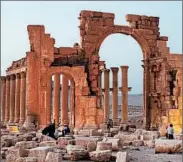  ?? YOUSSEF BADAWI/EPA 2016 ?? The Islamic State, which held Palmyra from May 2015 to March 2016, moved back into the historic city Saturday.