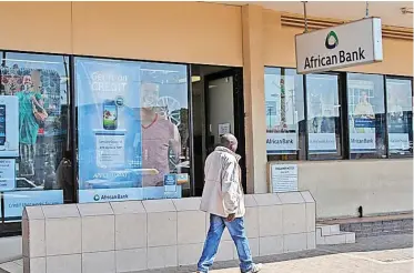  ??  ?? AFRICAN Bank Group, which is a 100 percent subsidiary of ABH, returned to profitabil­ity in the six months to the end of March.