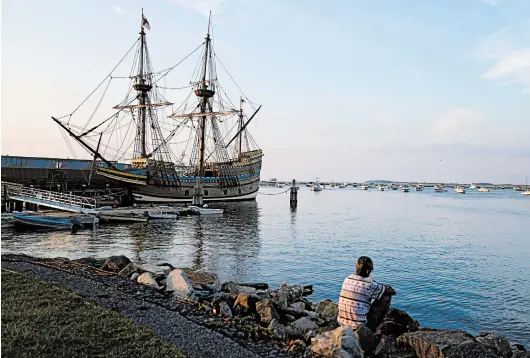  ?? DAVID GOLDMAN/AP ?? The Mayflower II, a replica of the original Mayflower that brought the Pilgrims to America in 1620, is docked last month in Plymouth, Mass., after undergoing extensive renovation­s.