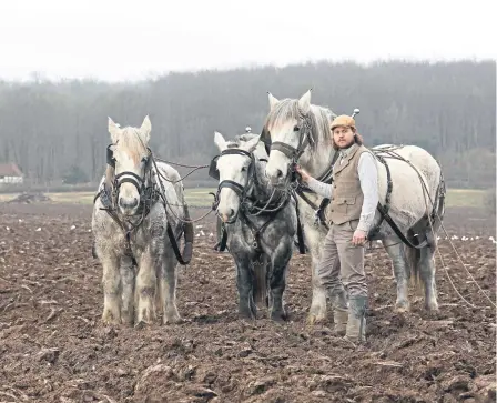  ?? ?? Andy Robinson completes plough challenge. Photograph­y by Sam Stephenson