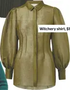  ??  ?? Witchery shirt, $170
Moochi Slide dress, $290