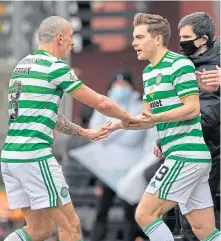  ??  ?? James Forrest returned to action at Tannadice last Sunday as a substitute for Scott Brown