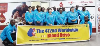  ?? ?? The WeloveU foundation blood drive campaign