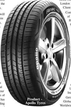  ??  ?? Product - Apollo Tyres