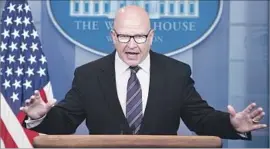  ?? Michael Reynolds European Pressphoto Agency ?? H.R. McMASTER, Trump’s national security advisor, said it was “wholly appropriat­e” for the president to share the informatio­n with Russian diplomats.