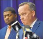  ?? LLOYD FOX/BALTIMORE SUN ?? The FBI rejected a request from Kevin Davis, then Baltimore police commission­er, to handle the Suiter investigat­ion.